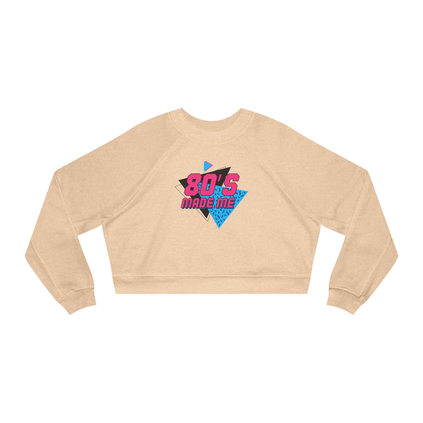 Retro 80's Cropped Fleece Pullover - Made for Nostalgia