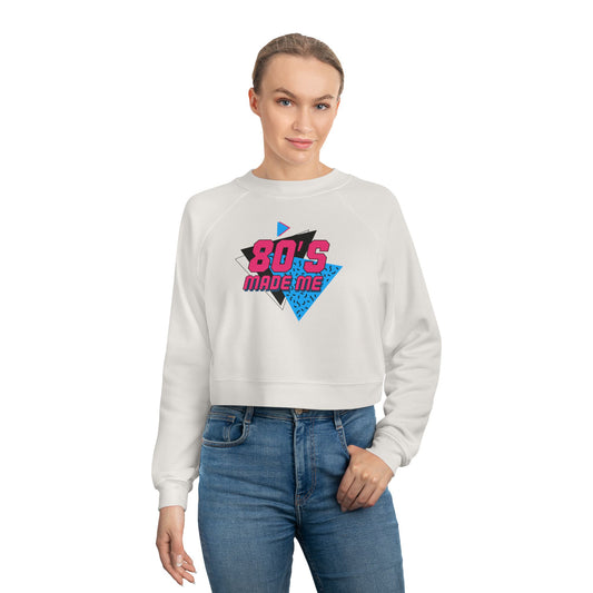 Retro 80's Cropped Fleece Pullover - Made for Nostalgia