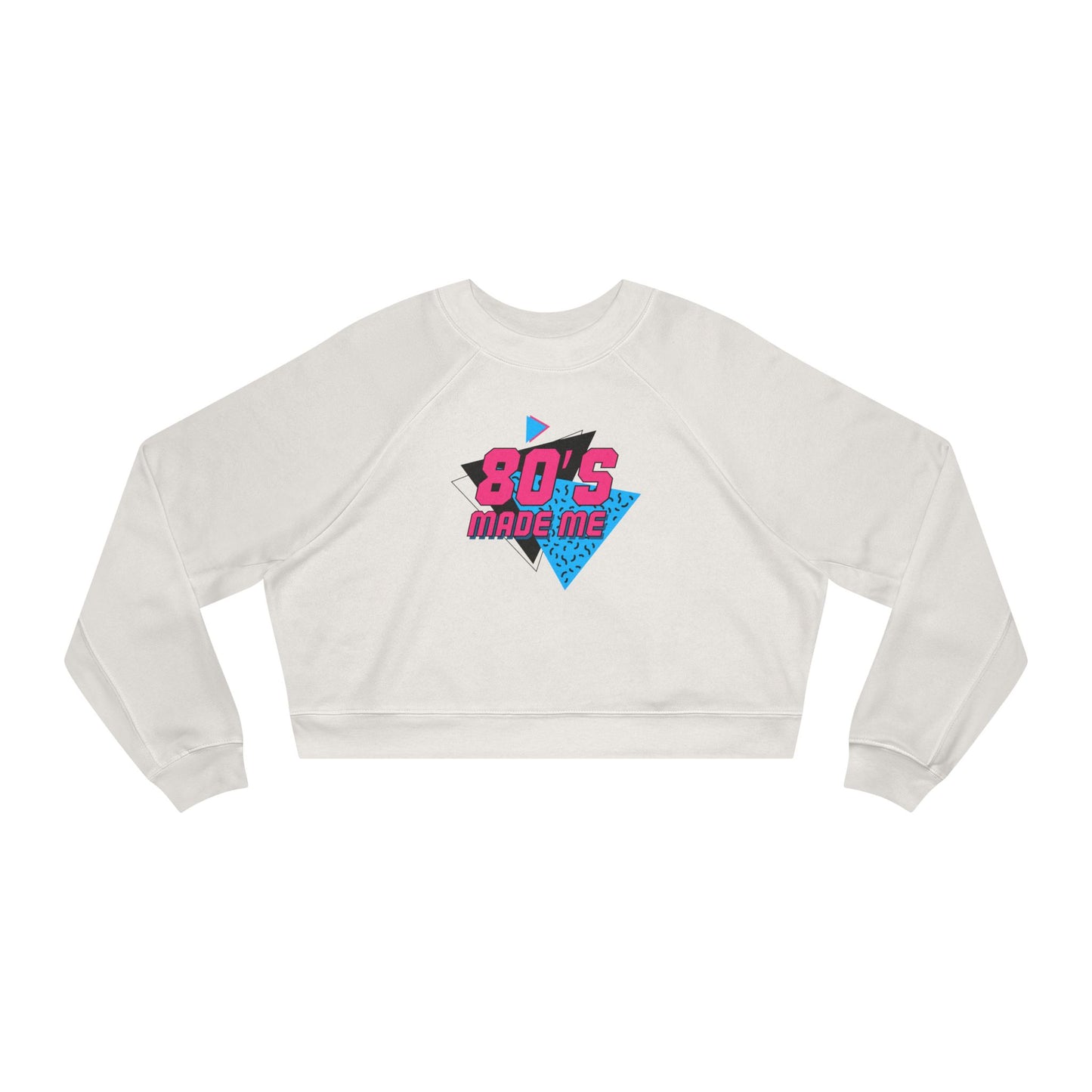 Retro 80's Cropped Fleece Pullover - Made for Nostalgia